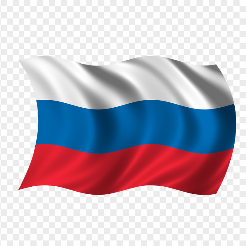 Illustration Waving Russia Flag FREE PNG