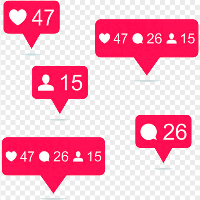 Instagram Notifications Bar icons