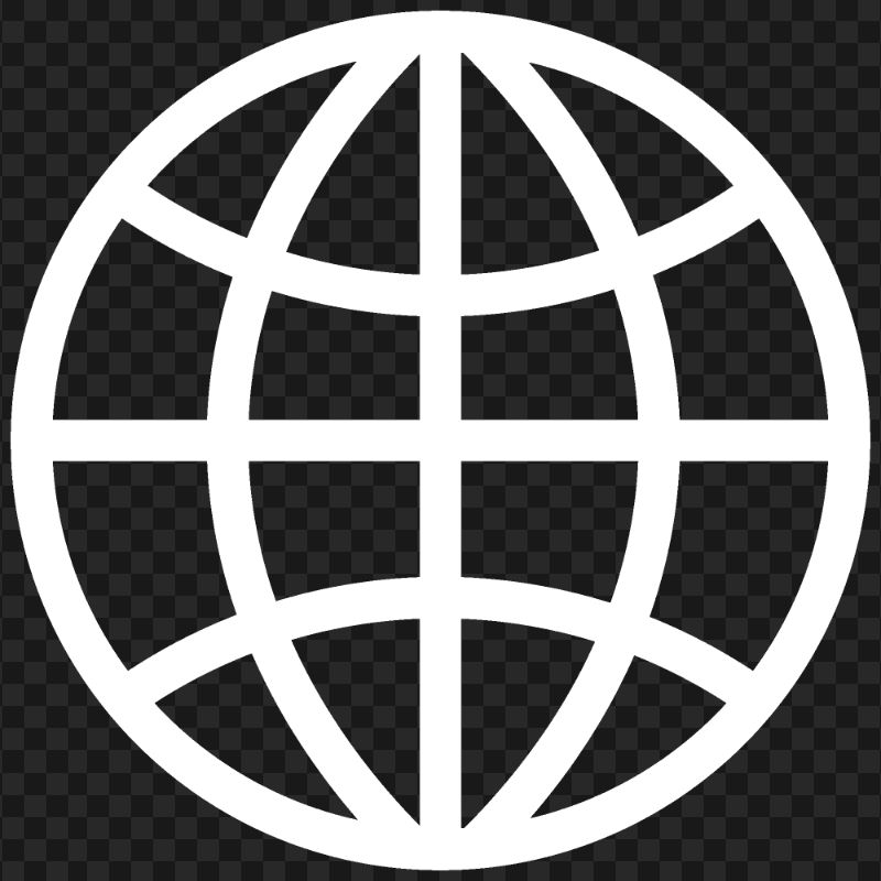 Internet Globe White Icon Download PNG