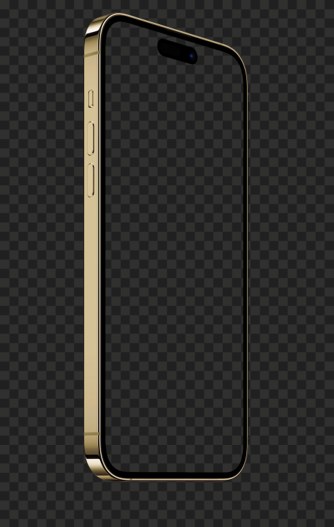 iPhone 14 Pro And Max Gold Mockup HD PNG