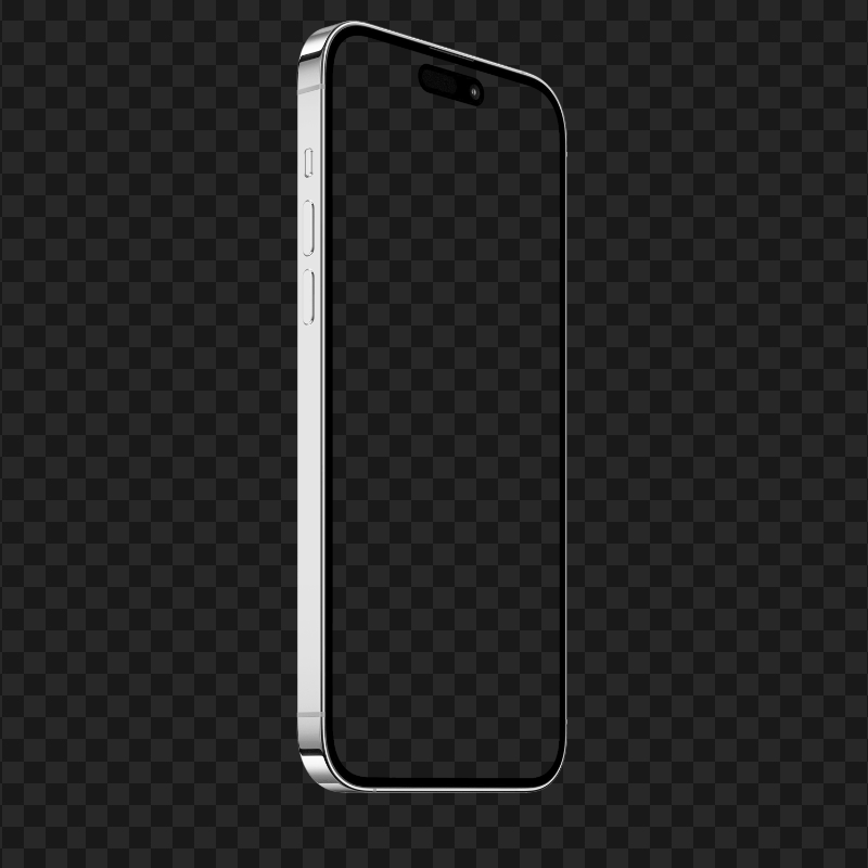 iPhone 14 Pro And Max Silver Mockup Image PNG