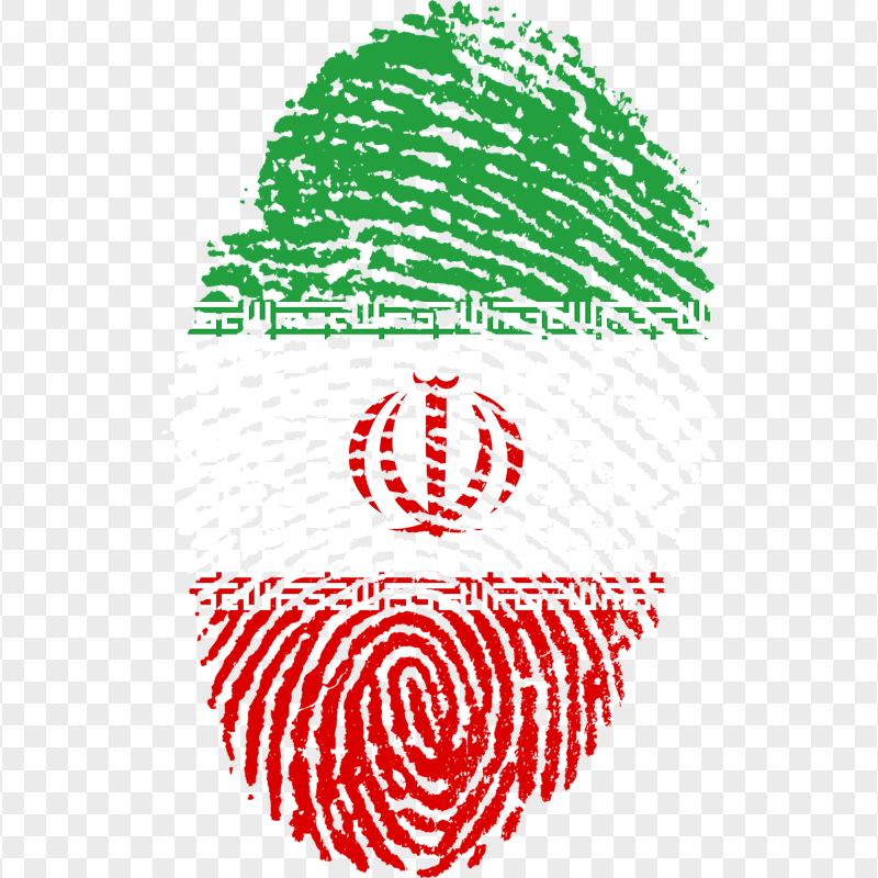 Iran Flag Fingertprint PNG