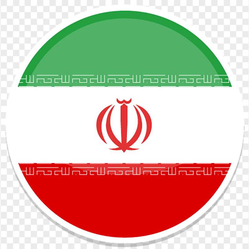 Iran Flag Round Circle Icon PNG
