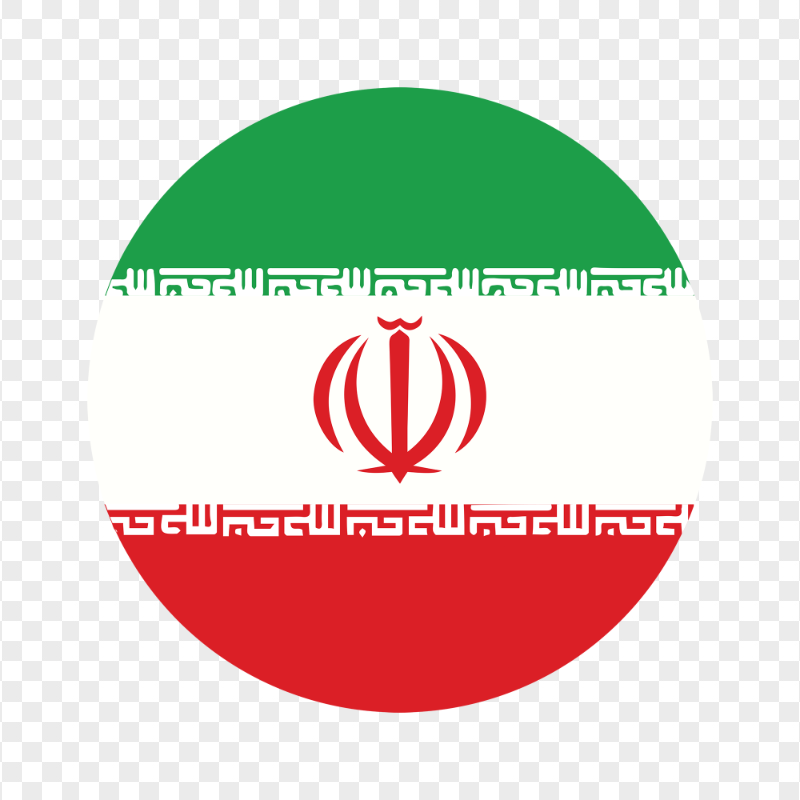 Iran Iranian Round Circle Flag Icon PNG