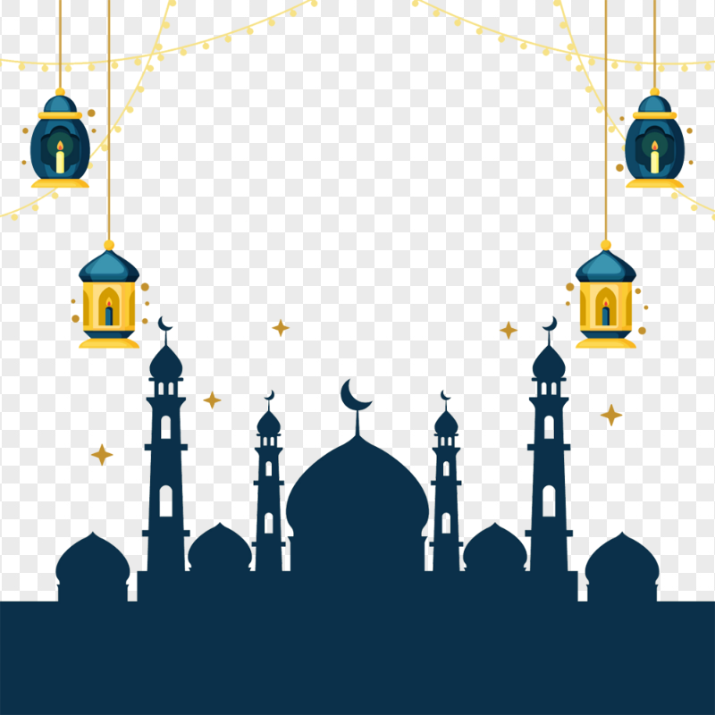 Islamic Background Mosque Vector Ramadan Lanterns