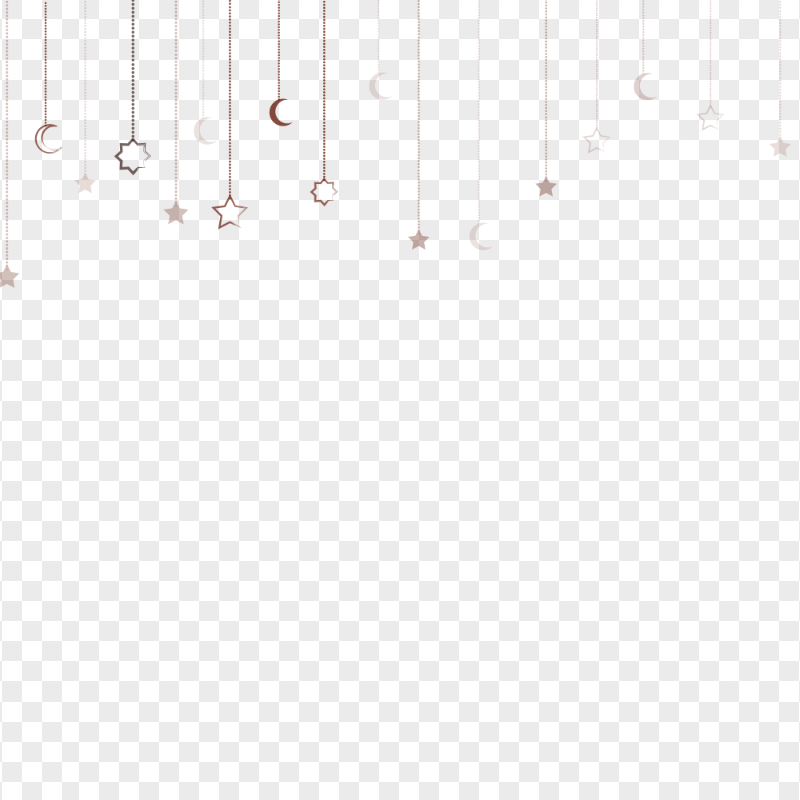 Islamic Hanging Stars & Moon Decors Download PNG