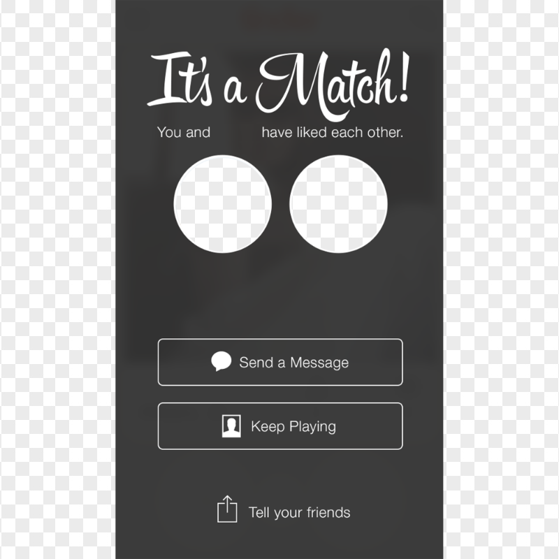 It's A Match Tinder Screen Template