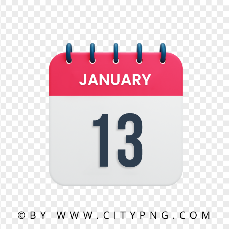 January 13th Date Icon Vector Calendar HD Transparent PNG