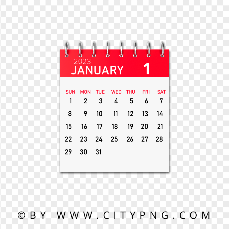 January 2023 Graphic Calendar HD PNG