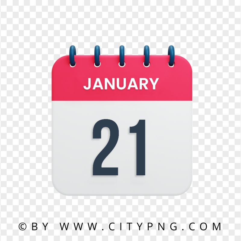 January 21th Date Vector Calendar Icon HD Transparent PNG
