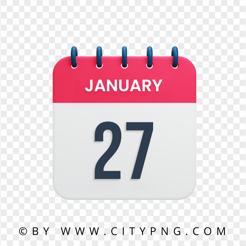 January 27th Date Vector Calendar Icon HD PNG