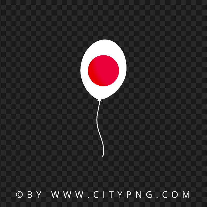 Japan Flag Balloon Transparent Background