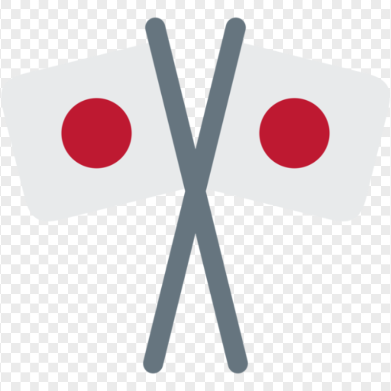 Japan Vector Flat Crossed Two Flags icon