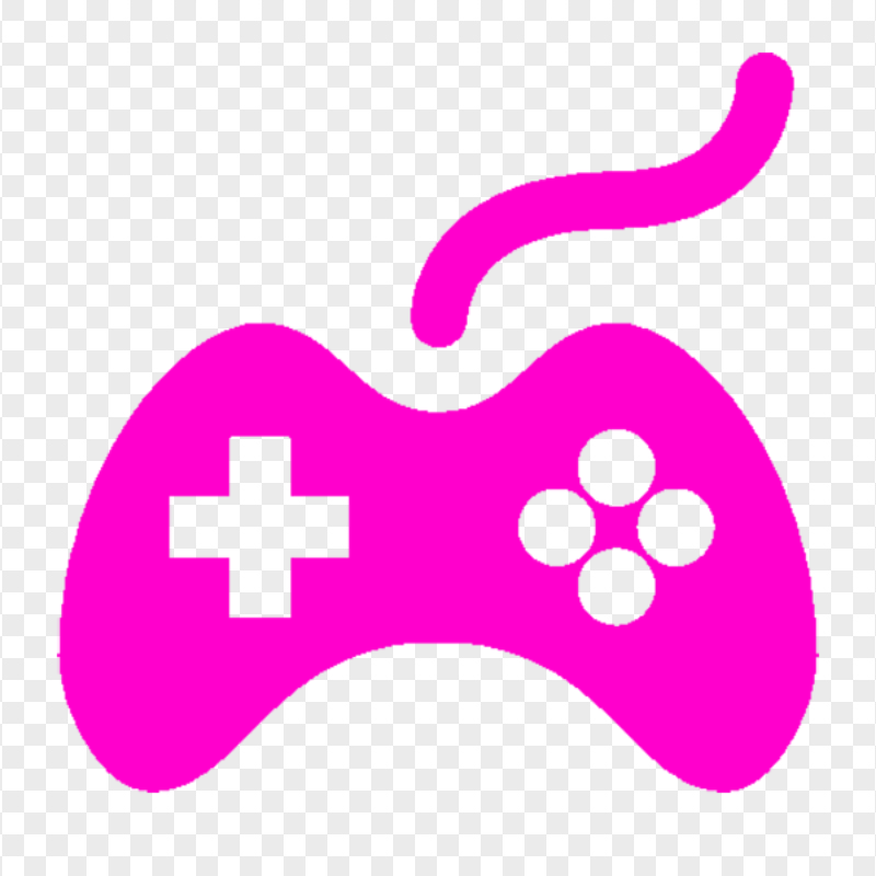 Joystick Game Controller Pink Icon PNG