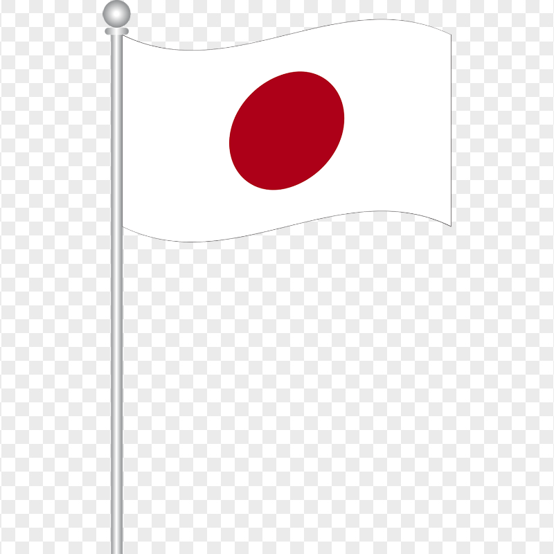 JPN Japan Flag Pole PNG Image
