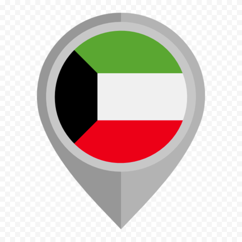 Kuwait Flag Map Location Icon Mark PNG