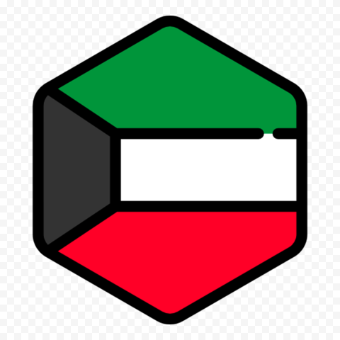 Kuwait Flat Flag Icon HD PNG