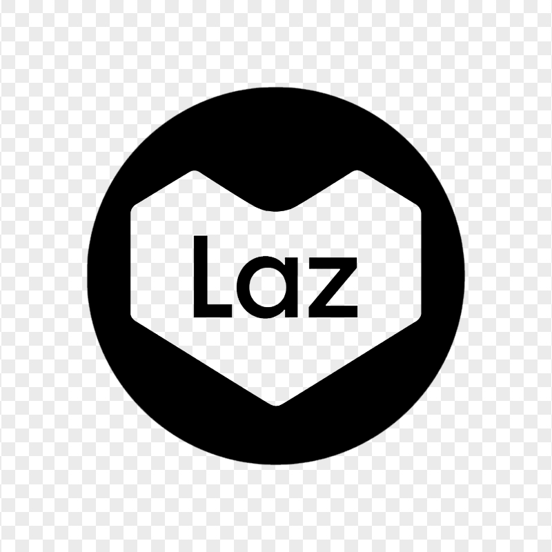 Lazada Laz Round Black Icon PNG
