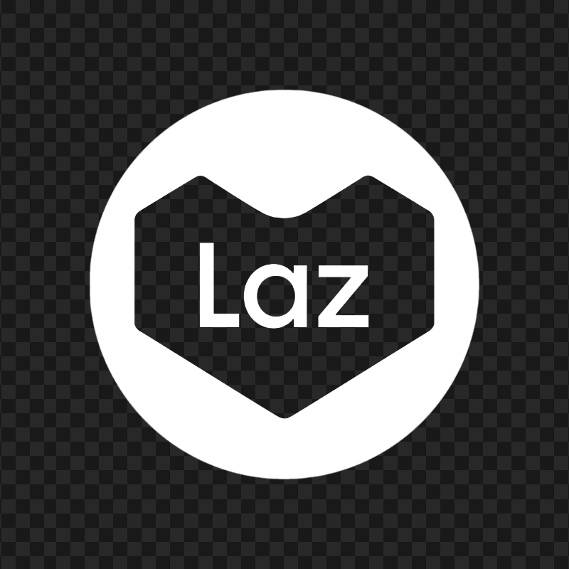 Lazada Laz Round White Icon PNG