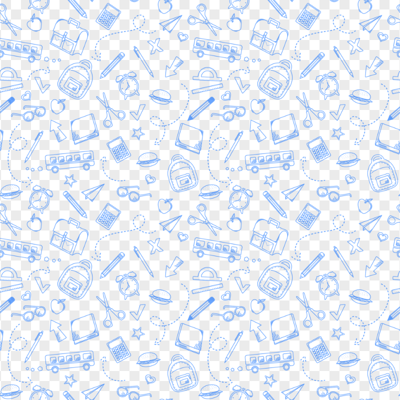 Learning Back To School Pattern PNG