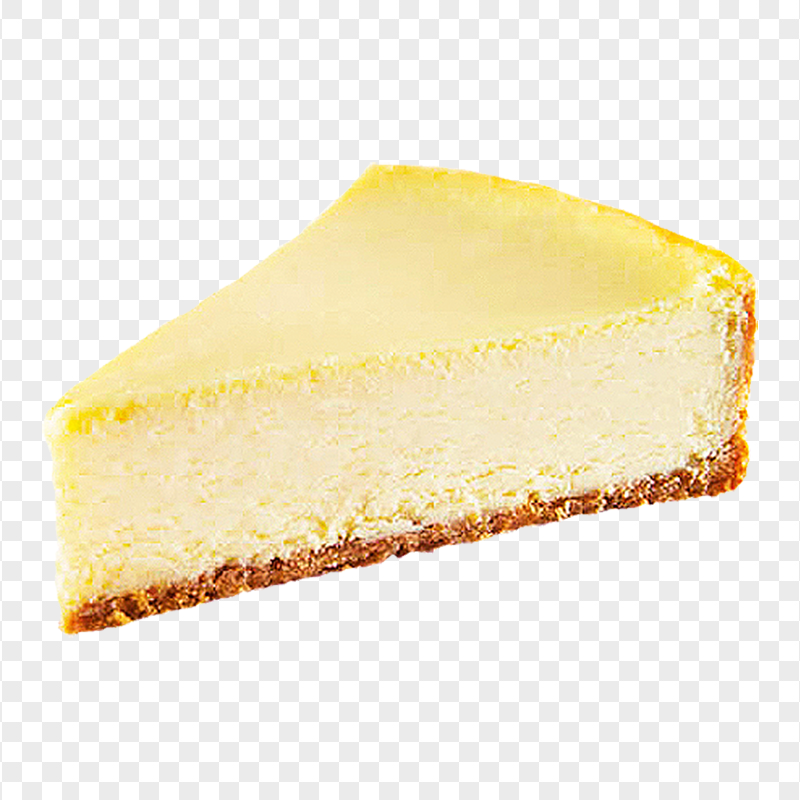 Lemon Sweet Cheesecake Slice Transparent PNG