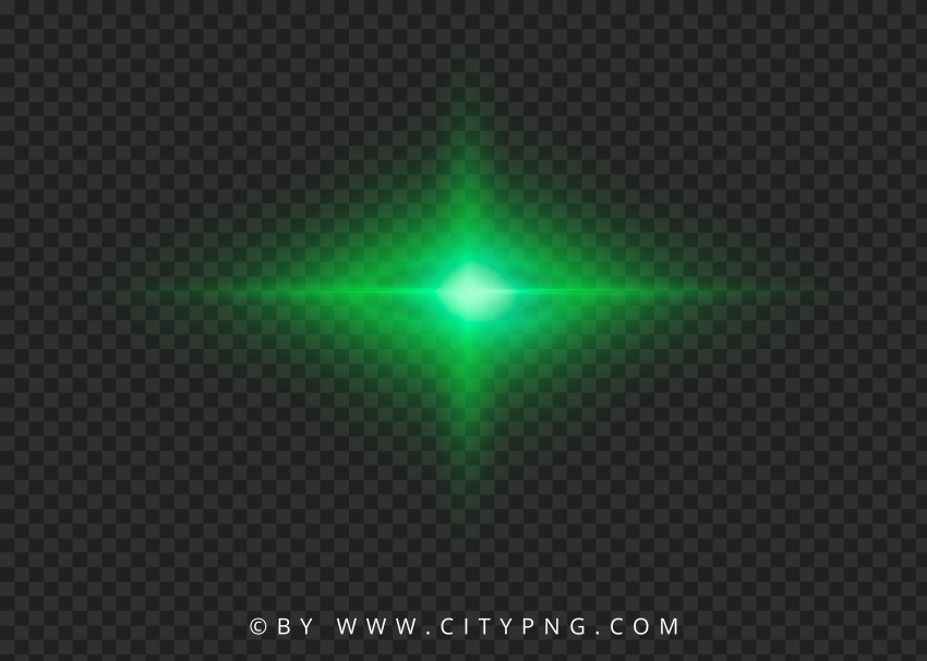 Lens Flares Star Glowing Green Effect Image PNG