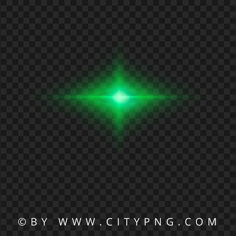 Lens Flares Star Glowing Green Effect Image PNG