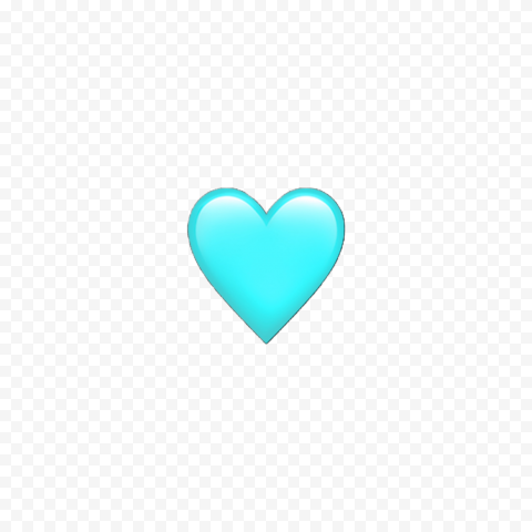 Light Blue Heart Emoji Emoticon
