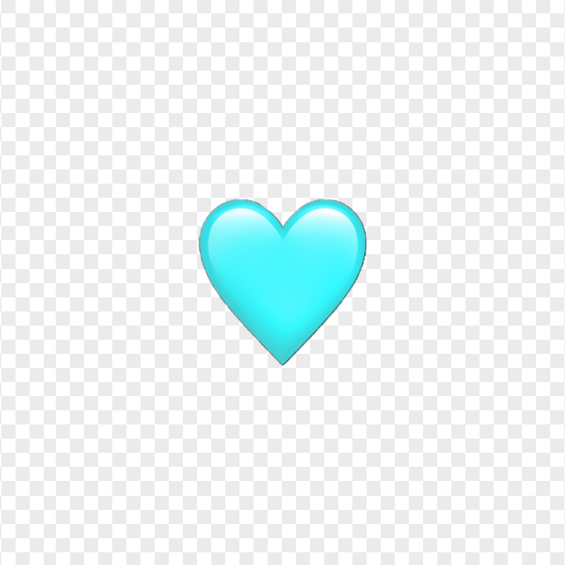 Light Blue Heart Emoji Emoticon
