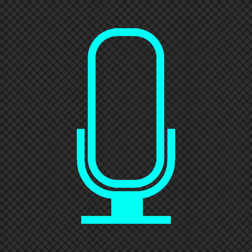 Light Blue Microphone Mic Voice Sound Icon Transparent Background Citypng