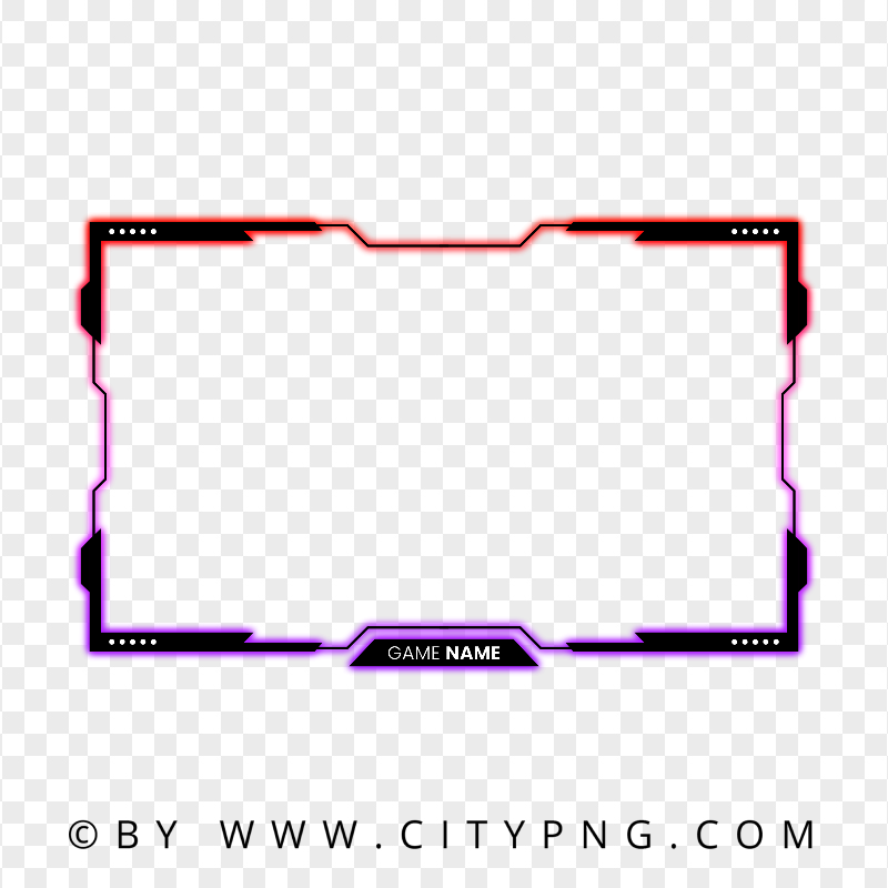 Twitch Overlay Yellow Live Stream Frame Transparent PNG | Citypng