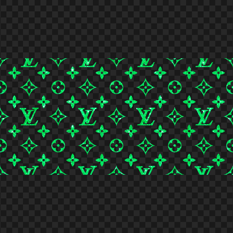 Louis Vuitton Lv Green Glitter Pattern Seamless