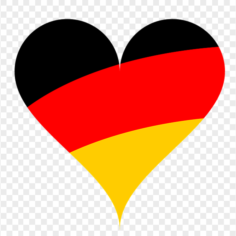 Love German Flag On Heart Shape FREE PNG
