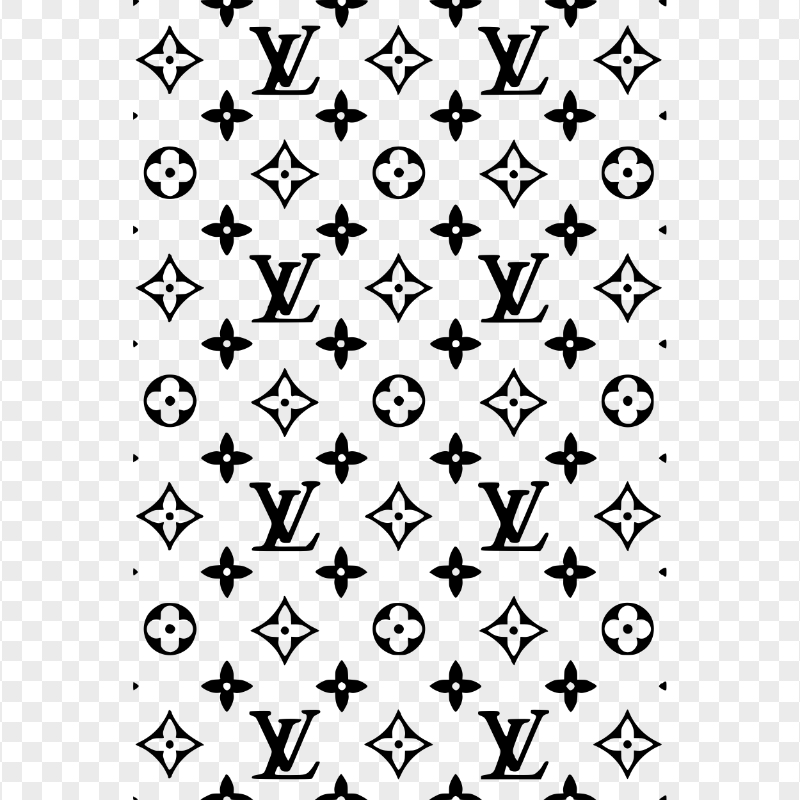 Lv Louis Vuitton Black Pattern Image PNG