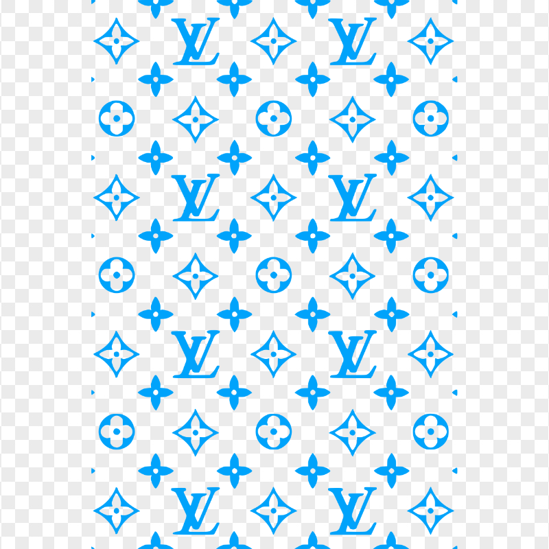 Lv Louis Vuitton Blue Pattern HD PNG