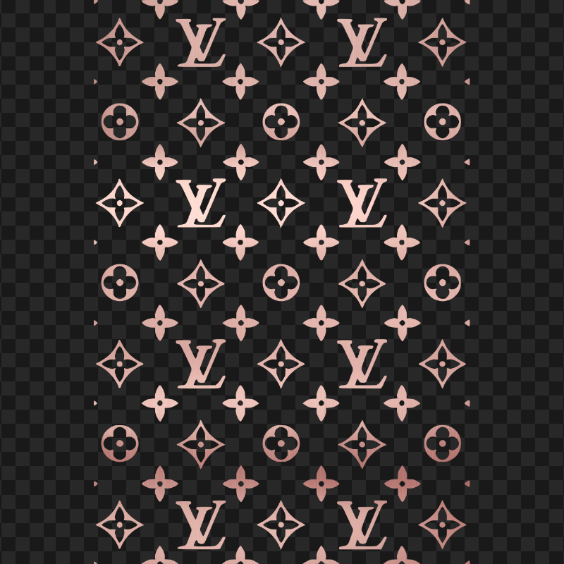 Lv Louis Vuitton Rose Gold Pattern PNG