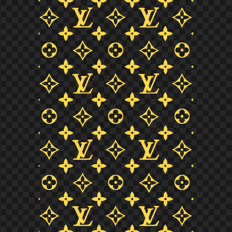 Lv Louis Vuitton Yellow Pattern FREE PNG