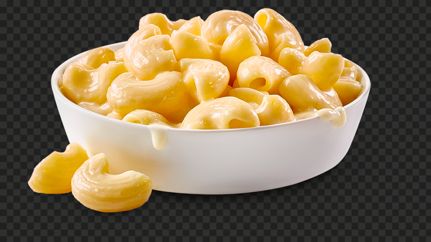 Macaroni Pasta Cheese Plate PNG
