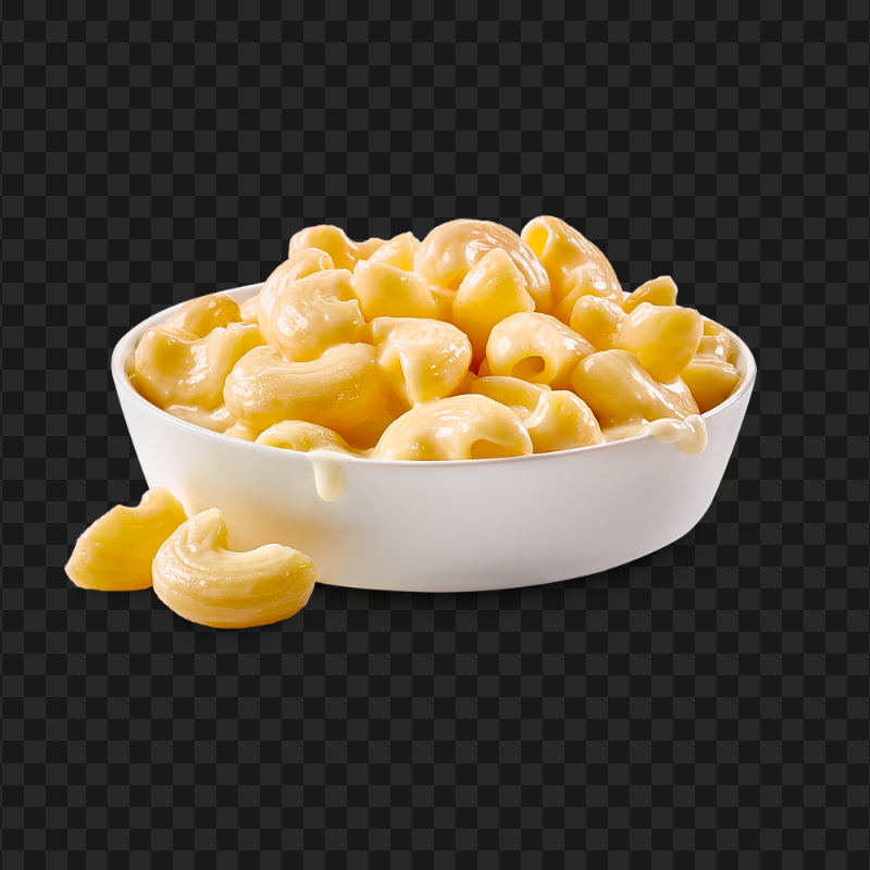 Macaroni Pasta Cheese Plate PNG