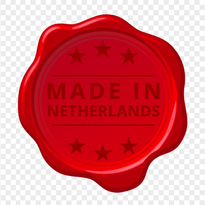 Made In Netherlands Red Wax Stamp Seal HD PNG
