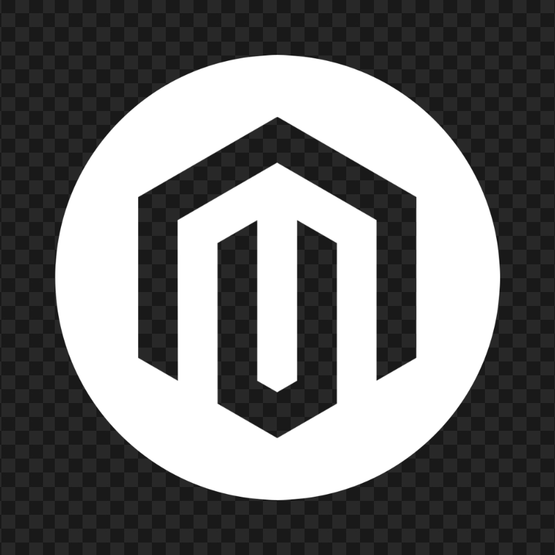 Magento Round White Logo Icon