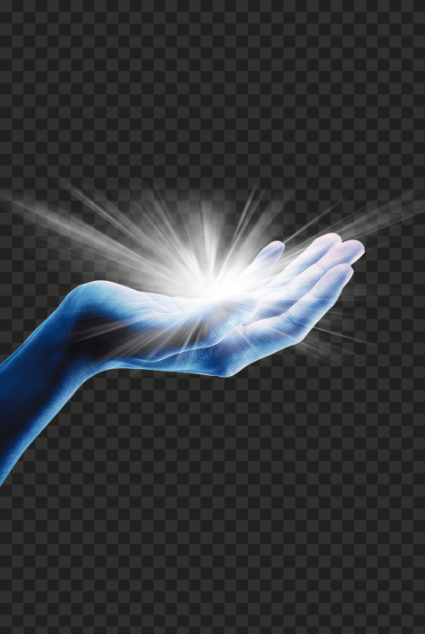 Magic Light Rays Hand PNG