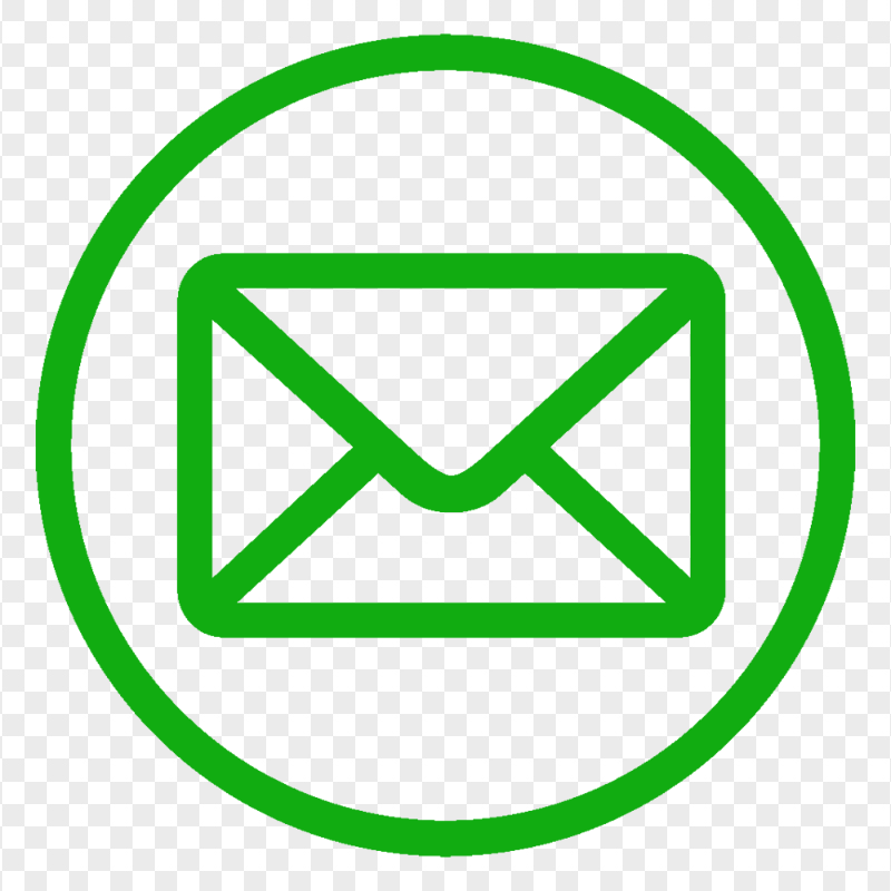 Mail Email Address Round Outline Green Icon Download PNG