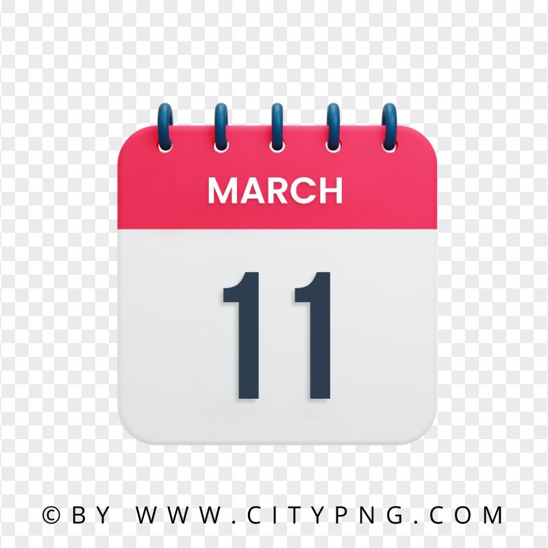 March 11th Date Vector Calendar Icon HD Transparent PNG