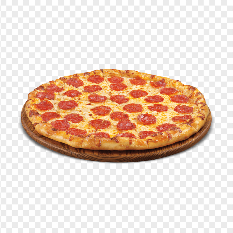 Margherita Pizza With Pepperoni Italian Food HD PNG