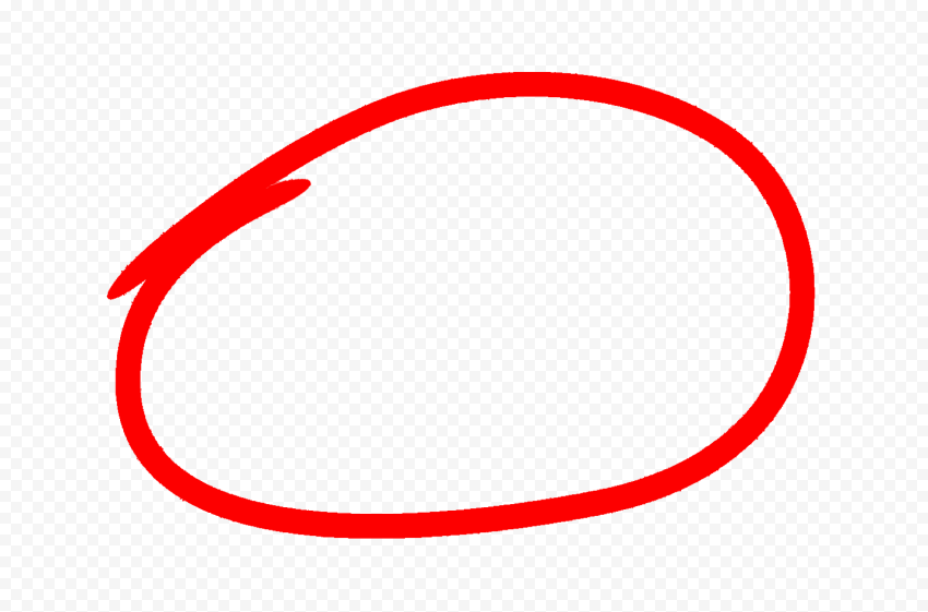 Marker Sketch Red Circle HD PNG