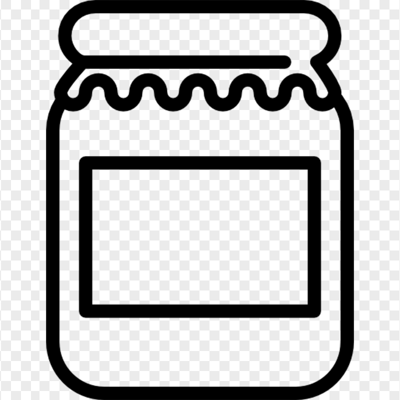 Mason Jar Jam Black Outline Icon PNG