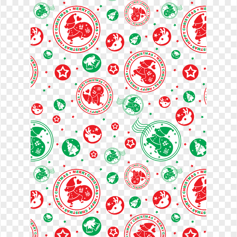 Merry Christmas Pattern Background HD PNG