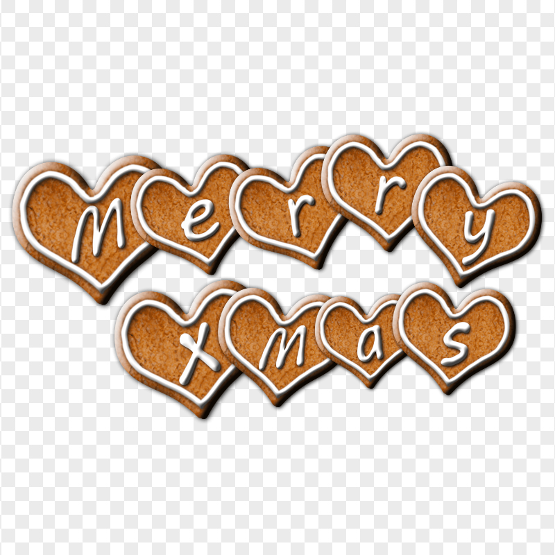 Merry Xmas Gingerbread PNG