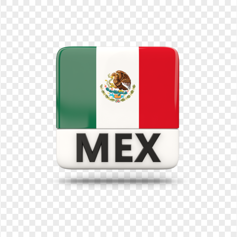 MEX Mexico Square Flag Icon PNG